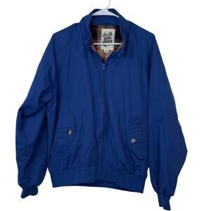 Sears Roebuck Vintage 70s 80s Men’s Plaid Lined Bomber Jacket Size M Blue